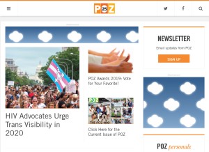 How poz.com looks like on a tablet such as an iPad.