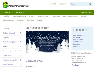 How pparnumaa.ee looks like on a tablet such as an iPad.