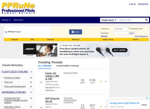 How pprune.org looks like on a tablet such as an iPad.