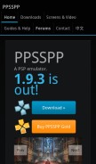 How ppsspp.org looks like on a mobile device such as an iPhone.