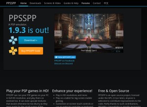 How ppsspp.org looks like on a tablet such as an iPad.