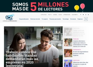 How pqs.pe looks like on a tablet such as an iPad.