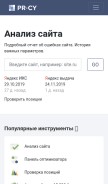 How pr-cy.ru looks like on a mobile device such as an iPhone.