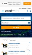 How praca.pl looks like on a mobile device such as an iPhone.