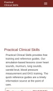 How practicalclinicalskills.com looks like on a mobile device such as an iPhone.