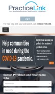 How practicelink.com looks like on a mobile device such as an iPhone.