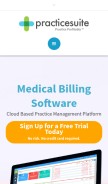 How practicesuite.com looks like on a mobile device such as an iPhone.