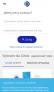 How pracuj.pl looks like on a mobile device such as an iPhone.
