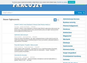 How pracuj24.pl looks like on a tablet such as an iPad.