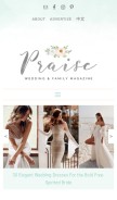 How praisewedding.com looks like on a mobile device such as an iPhone.