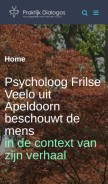 How praktijkdialogos.nl looks like on a mobile device such as an iPhone.