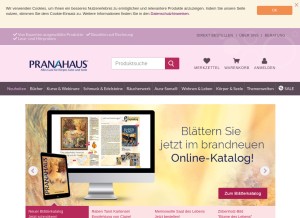 How pranahaus.de looks like on a tablet such as an iPad.