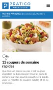 How pratico-pratiques.com looks like on a mobile device such as an iPhone.
