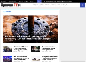 How pravda-tv.ru looks like on a tablet such as an iPad.