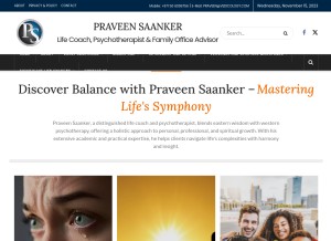 How praveensaanker.ae looks like on a tablet such as an iPad.