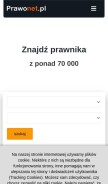 How prawonet.pl looks like on a mobile device such as an iPhone.