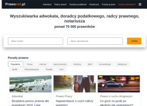 How prawonet.pl looks like on a tablet such as an iPad.