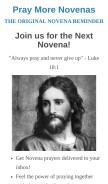 How praymorenovenas.com looks like on a mobile device such as an iPhone.