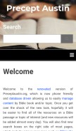 How preceptaustin.org looks like on a mobile device such as an iPhone.
