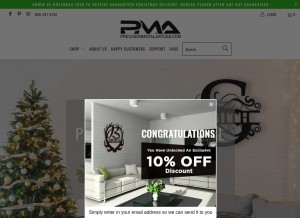 How precisionmetalartusa.com looks like on a tablet such as an iPad.