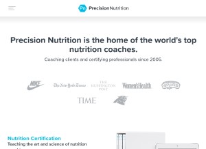 How precisionnutrition.com looks like on a tablet such as an iPad.