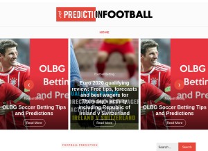 How predictionfootball.net looks like on a tablet such as an iPad.