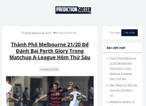 How predictionsoccer.co looks like on a tablet such as an iPad.