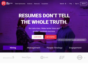 How predictiveindex.com looks like on a tablet such as an iPad.