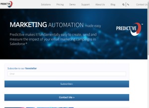 How predictiveresponse.net looks like on a tablet such as an iPad.