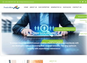 How predictwise.com.au looks like on a tablet such as an iPad.