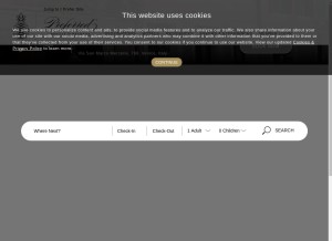 How preferredhotels.com looks like on a tablet such as an iPad.