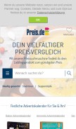 How preis.de looks like on a mobile device such as an iPhone.