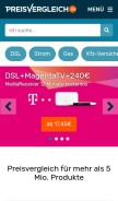 How preisvergleich.de looks like on a mobile device such as an iPhone.