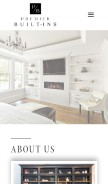 How premierbuiltins.com looks like on a mobile device such as an iPhone.