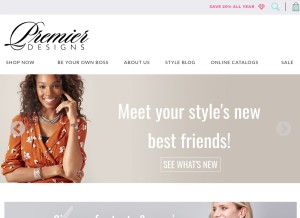 How premierdesigns.com looks like on a tablet such as an iPad.