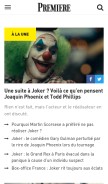 How premiere.fr looks like on a mobile device such as an iPhone.