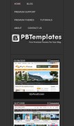 How premiumbloggertemplates.com looks like on a mobile device such as an iPhone.