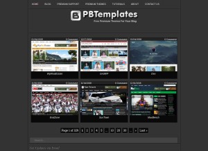How premiumbloggertemplates.com looks like on a tablet such as an iPad.