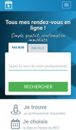 How prendre-mon-rdv.com looks like on a mobile device such as an iPhone.