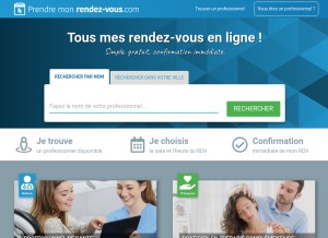 How prendre-mon-rdv.com looks like on a tablet such as an iPad.