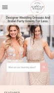 How preownedweddingdresses.com looks like on a mobile device such as an iPhone.