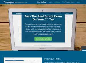 How prepagent.com looks like on a tablet such as an iPad.