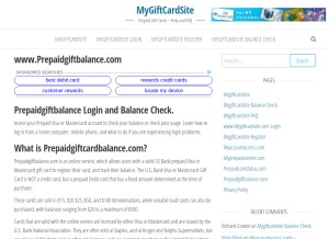 How prepaidgiftbalance.mobi looks like on a tablet such as an iPad.