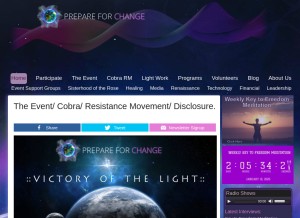 How prepareforchange.net looks like on a tablet such as an iPad.