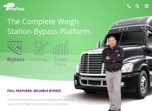 How prepass.com looks like on a tablet such as an iPad.