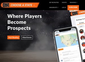 How prephoops.com looks like on a tablet such as an iPad.