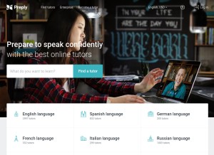 How preply.com looks like on a tablet such as an iPad.
