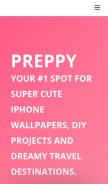 How preppywallpapers.com looks like on a mobile device such as an iPhone.