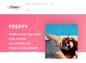 How preppywallpapers.com looks like on a tablet such as an iPad.