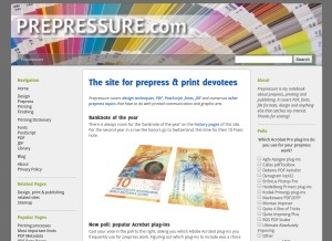 How prepressure.com looks like on a tablet such as an iPad.